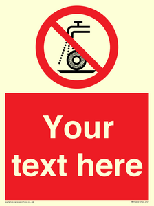 Custom prohibition Do not use for wet grinding